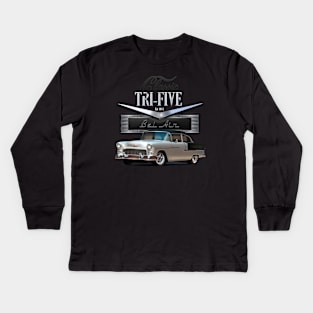 55 Chevy Classic Kids Long Sleeve T-Shirt